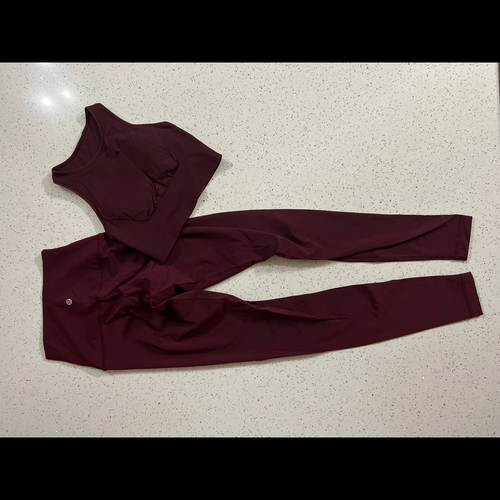 Lululemon super high rise pant & bra